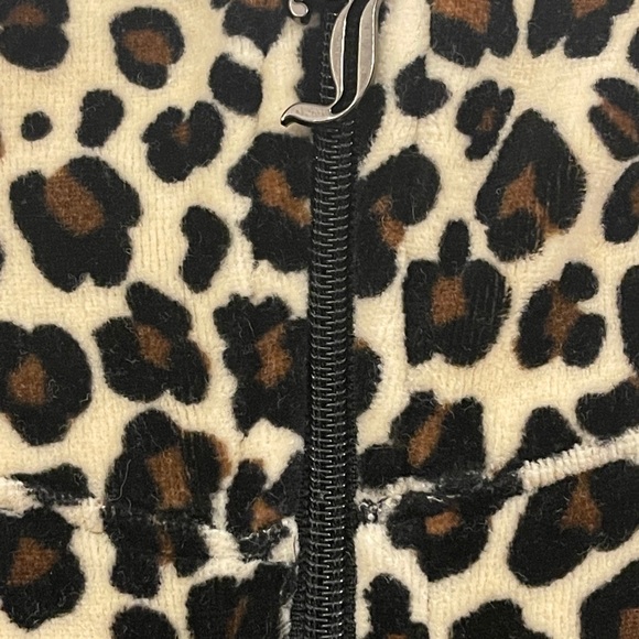 Vintage Velour Juicy Couture Tracksuit Jacket Hooded Zip Up Cheetah velvet y2k - Picture 3 of 5